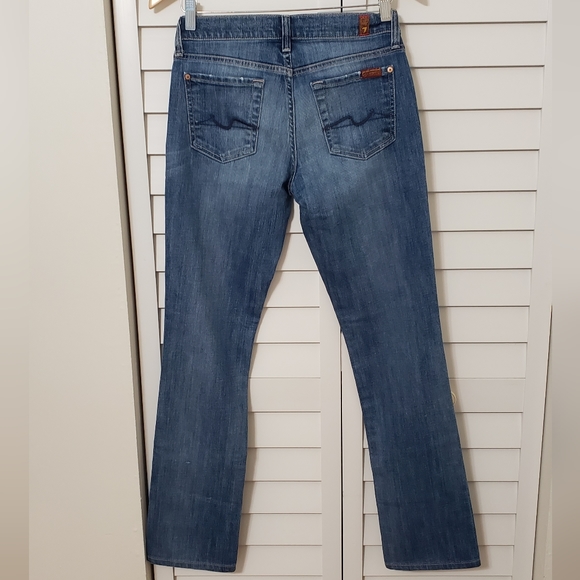 7 For all Mankind Women's Straight Leg Mid Rise Jeans Size 26 - Picture 2 of 14